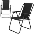 Scaun de plaja Sersimo, pliabil, 100kg, 52x73cm, negru