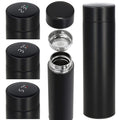 Cana termos Smart, inox, display LED, afisare temperatura, 500ml, 23cm, negru