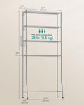 SONGMICS Raft de depozitare pentru baie, suprapunere peste masina spalat sau vas WC, 30x83x176 cm, argintiu