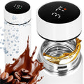 Cana termos Smart, inox, display LED, afisare temperatura, 500ml, 23cm, alb