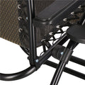 Sezlong pliabil cu parasolar si suport pahare, 77x110x175cm, maro