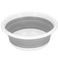 Lighean pliabil, rotund, din plastic si silicon, 37x15cm, 9litri, gri