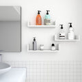 SONGMICS Rafturi plutitoare de perete, set 3 bucati, MDF, 30, 35 si 40 cm, alb