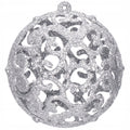 Set globuri si decoratiuni de Craciun, 102 piese, diverse dimensiuni, argintiu