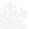 Decoratiune brad fulg de zapada, set 8 bucati, 8cm, alb