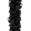 Ghirlanda pentru decor sau bradul de Craciun, model puf si pene, negru, 180cm