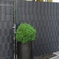 Panou de gard pentru intimitate in gradina, PVC, 35 x 0.05 m, gri antracit