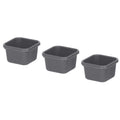 Organizator sertar bucatarie, 8 piese, gri