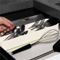 Organizator tacamuri sertar, 5 compartimente, 40x11x5,5cm, alb