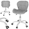 Scaun de birou ergonomic, tapitat cu catifea, 120kg, gri