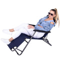 Sezlong pliabil SERSIMO GC12, Relax Zero Gravity, 80x60x153cm, Albastru inchis