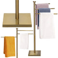 Suport cuier pentru prosoape cu 3 brate, inaltime 86cm, auriu lucios