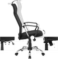 SONGMICS Scaun de birou ergonomic pentru sala de sedinte, pivotant, capitonat, inaltime reglabila si rabatabil, negru