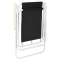Scaun de plaja Sersimo, pliabil, 100kg, 52x73cm, negru alb