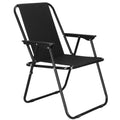 Scaun de plaja Sersimo, pliabil, 100kg, 52x73cm, negru