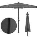 Umbrela terasa gradina, cu manivela, diametru 400cm, Gri