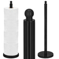 Suport hartie igienica tip tija, 52cm, negru mat