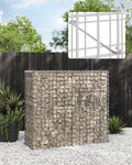 SONGMICS Cos de gabioane pentru pietre, otel galvanizat, 100x90x30cm, argintiu