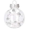 Set globuri de Craciun Inedit, 30 bucati, 6cm, transparente si argintiu