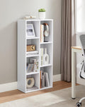 VASAGLE Biblioteca cu 7 compartimente deschise, MDF, 50x24x106cm, alb