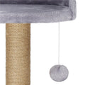 Ansamblu de joaca pentru pisici, cu loc pentru zgariat, ascuns, culcus, mingi, 129cm, gri