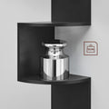 VASAGLE Raft de colt plutitor pe 5 niveluri, din lemn, 20x20x128cm, negru