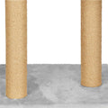 Ansamblu de joaca pentru pisici, cu loc pentru zgariat, ascuns, culcus, soricei, 136cm, gri