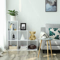 VASAGLE Biblioteca cu 6 compartimente, unitate de depozitare pentru decoratiuni, din lemn, 29x98x98cm, alb