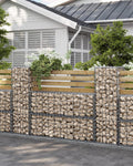 SONGMICS Cos de gabioane pentru pietre, otel galvanizat, 100x30x30cm, argintiu