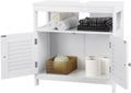 VASAGLE Dulap baie baza lavoar, cu 2 usi, 2 compartimente, alb 60x60x30 cm, alb