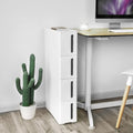 SONGMICS Dulap de depozitare pe roti, pentru bucatarie sau baie, din plastic, cu 4 nivele, 45x17x84cm, alb