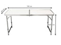 Set masa pliabila reglabila si 4 scaune, tip valiza, gri, 120x60cm