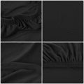 Set 4 huse universale pentru scaun, marime universala, poliester si spandex, 45 x 60 cm, negru