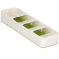Organizator tacamuri sertar, 5 compartimente, 40x11x5,5cm, alb