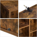 VASAGLE Biblioteca, raft cu 5 unitati de depozitare, pentru living, din lemn, 50x24x80cm, maro rustic