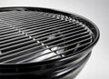 Gratar rotund, din otel, cu suport cromat, tava din inox, 43x37cm, negru