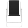 Scaun de plaja Sersimo, pliabil, 100kg, 52x73cm, negru alb