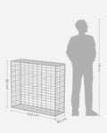 SONGMICS Cos de gabioane pentru pietre, otel galvanizat, 100x90x30cm, argintiu