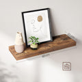 VASAGLE Raft de perete suspendat plutitor, MDF, sistem montare inclus, 60x20x4cm, vintage maro