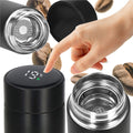 Cana termos Smart, inox, display LED, afisare temperatura, 500ml, 23cm, negru