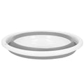 Lighean pliabil, rotund, din plastic si silicon, 37x15cm, 9litri, gri