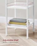 VASAGLE Noptiera cu sertar pentru dormitor, design scandinav, 35x35x70cm, alb