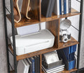 VASAGLE Biblioteca din lemn cu 5 nivele, stil industrial, 30x74x150cm, maro rustic
