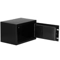 Seif electronic standard cu cifru si cheie, 200x310x200 mm, Otel, Negru