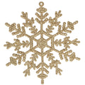 Decoratiune brad fulg de zapada, set 3 bucati, 12cm, auriu