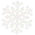 Decoratiune brad fulg de zapada, set 8 bucati, 8cm, alb