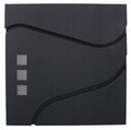 Cutie postala de exterior, pentru gard sau perete, din otel zincat, cu incuietoare, 37x11x37cm, gri inchis