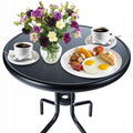 Set mobilier gradina Sersimo Oneiro, 2 scaune pliabile, 1 masa, negru