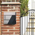 SONGMICS Cutie postala de exterior, pentru gard sau perete, din otel si inox, 37x11x37cm, argintiu inox si gri inchis
