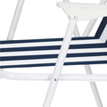 Scaun de plaja Sersimo GC050, pliabil, 100kg, 52x74cm, alb albastru